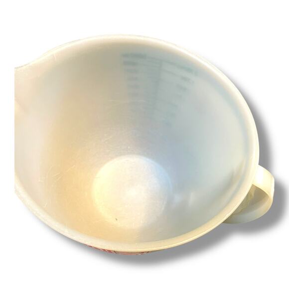 Tupperware Mix-N-Store 8 Cup 2 Qt Pitcher Measuring Bowl Raised Red Blue 500 - Picture 6 of 8